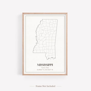 Mississippi State Prints Set of 6, Mississippi Poster Photos, Mississippi Map, Mississippi Wall Art, Mississippi Photography, United States image 5