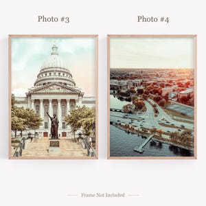 Madison Flower Market, Madison City Prints Set of 6, Madison Poster Photos, Wisconsin State Flower, Madison Wall Art, Wisconsin image 7
