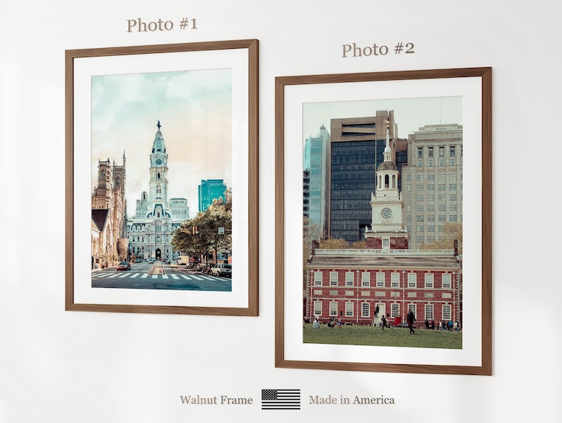 Philadelphia Poster 6er Set, Philadelphia Poster Fotos, Philadelphia Karte, Philadelphia Wandkunst, Pennsylvania Kunst Bild 9