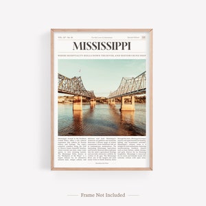 Mississippi State Prints Set of 6, Mississippi Poster Photos, Mississippi Map, Mississippi Wall Art, Mississippi Photography, United States image 4