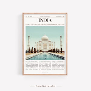 India Prints Set of 6, India Poster Photos, India Map, India Wall Art, India Photography, India image 4
