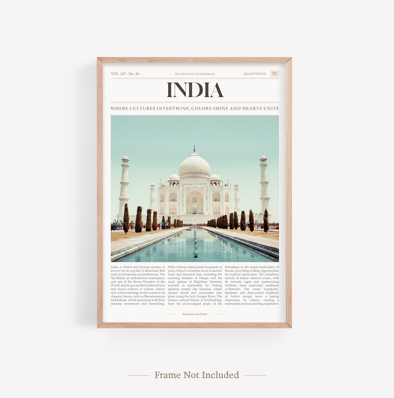 India Prints Set of 6, India Poster Photos, India Map, India Wall Art, India Photography, India image 4