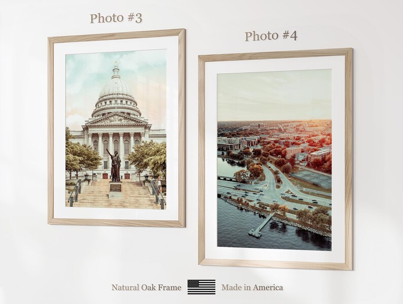 Madison Prints Set of 6, Madison Poster Photos, Madison Map, Madison Wall Art, Madison Photography, Wisconsin Art image 10