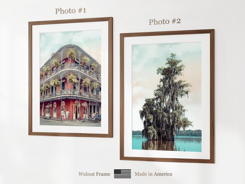Louisiana State Prints Set of 6, Louisiana Poster Photos, Louisiana Map, Louisiana Wall Art, Louisiana Photography image 9