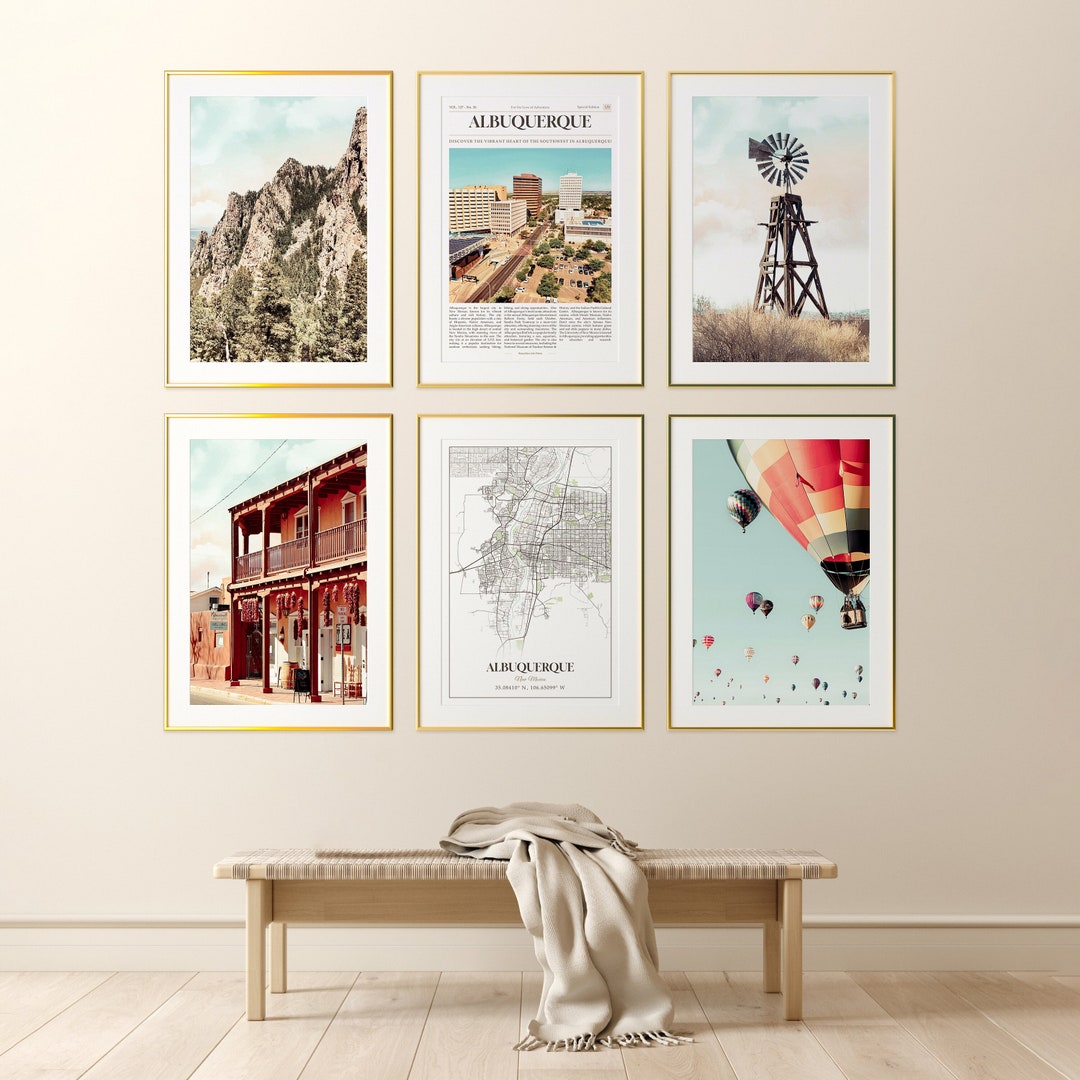 Albuquerque City Prints Set of 6, Albuquerque Photo Poster, Albuquerque ...
