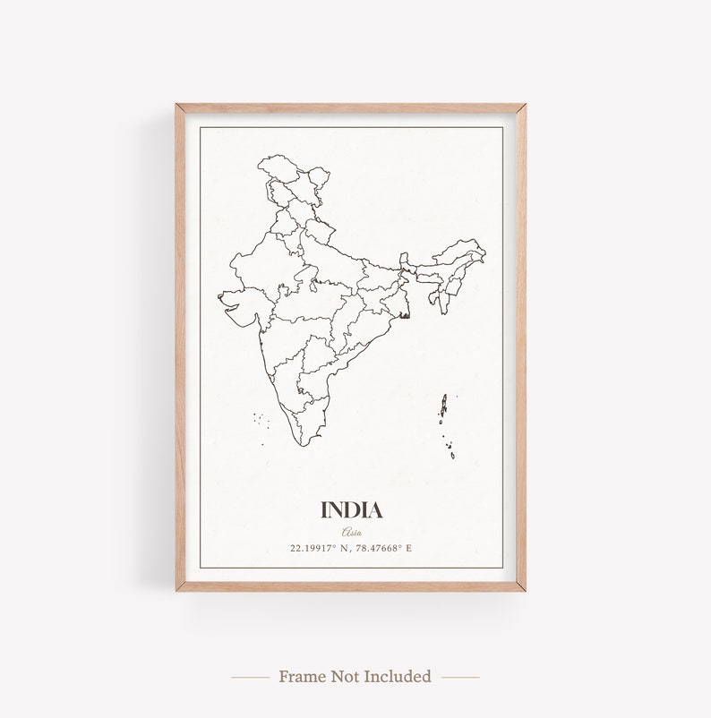 India Prints Set of 6, India Poster Photos, India Map, India Wall Art, India Photography, India image 5