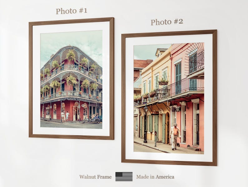 Juego de 6 láminas de Nueva Orleans, fotos de pósteres de Nueva Orleans, mapa de Nueva Orleans, arte mural de Nueva Orleans, fotografía de Nueva Orleans, arte de Luisiana imagen 9