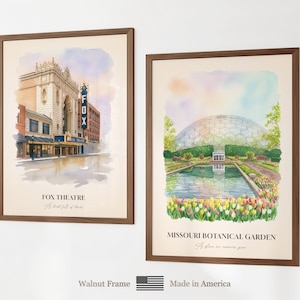 St. Louis MO Watercolor Prints Gallery Wall, Colorful St. Louis Painting Posters, St. Louis Gift, Missouri, United States image 11