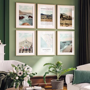 Sonoma County Prints Set of 6, Sonoma County Poster Photos, Sonoma County Map, Sonoma County Wall Art, California Art image 6