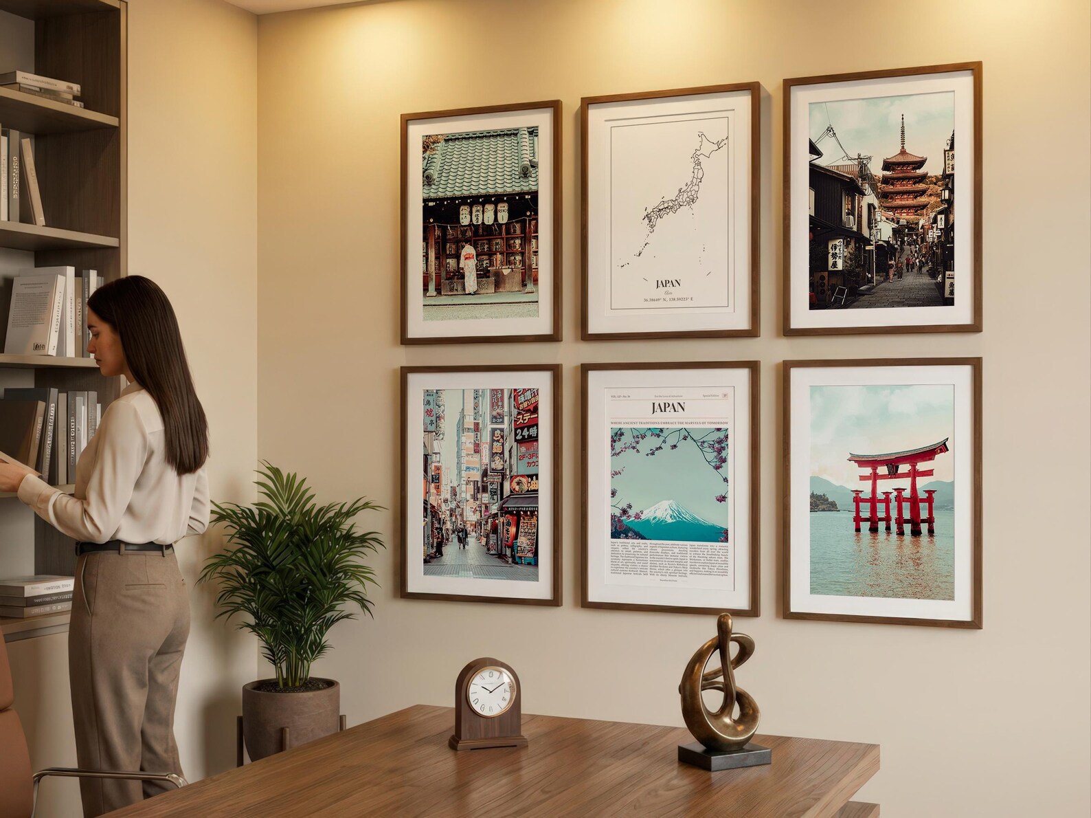 Japan Prints Set of 6, Japan Poster Photos, Japan Map, Japan Wall Art ...