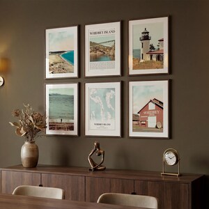 Whidbey Island Prints Set of 6, Whidbey Island Poster Photos, Whidbey Island Map, Whidbey Island Wall Art, Washington Art image 5
