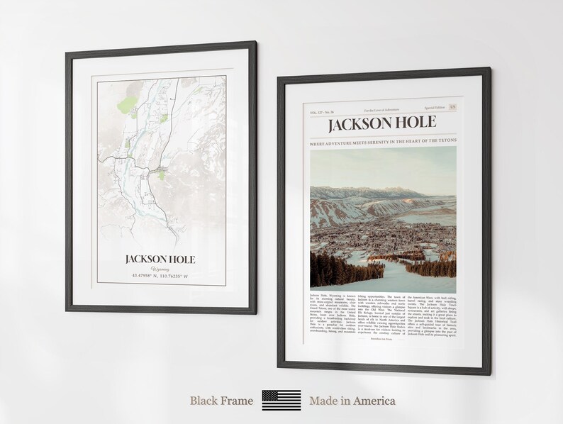 Jackson Hole Prints Set of 6, Jackson Hole Poster Photos, Jackson Hole Map, Jackson Hole Wall Art, Jackson Hole Photography, Wyoming Art image 8