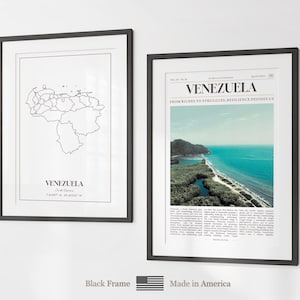 Venezuela Prints Set of 6, Venezuela Poster Photos, Venezuela Map, Venezuela Wall Art, Venezuela Photography image 8