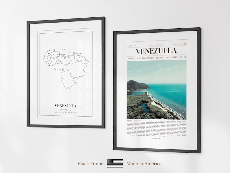 Venezuela Prints Set of 6, Venezuela Poster Photos, Venezuela Map, Venezuela Wall Art, Venezuela Photography image 8