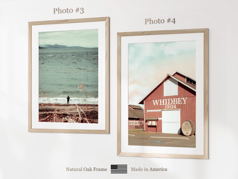 Whidbey Island Prints Set of 6, Whidbey Island Poster Photos, Whidbey Island Map, Whidbey Island Wall Art, Washington Art image 10