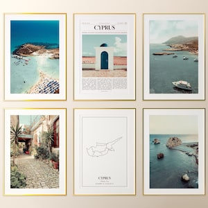 Cypern Fotoposter im Set, Set von 6, Poster für Dein Zuhause, Dein Zuhause in Deinem Zuhause, Dein Zuhause oder ein Zuhause