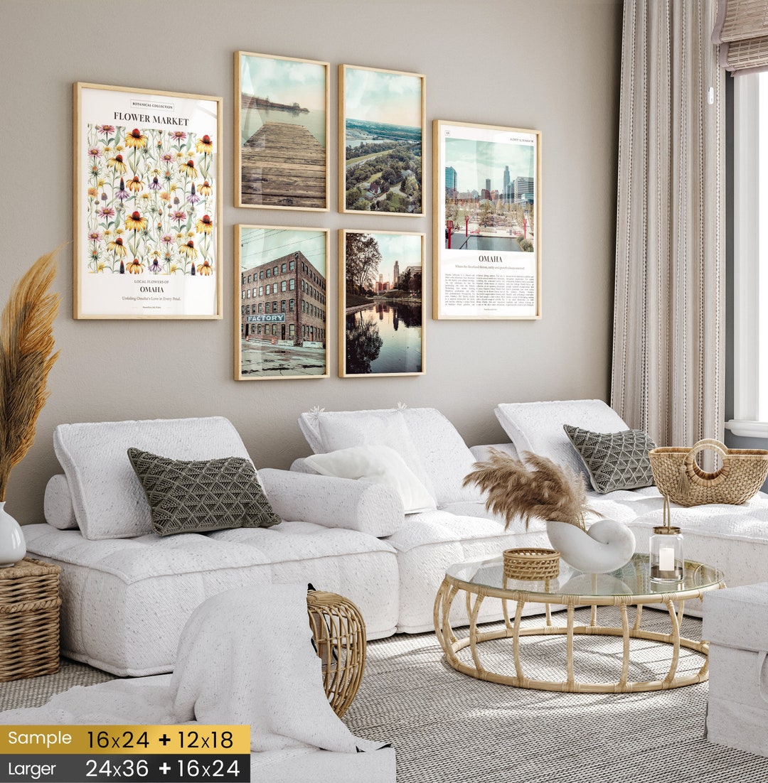 Omaha Flower Market Omaha City Prints Set of 6 Omaha Poster Etsy