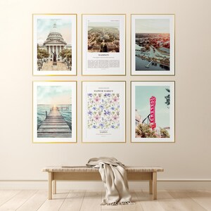 Madison Flower Market, Madison City Prints Set of 6, Madison Poster Photos, Wisconsin State Flower, Madison Wall Art, Wisconsin image 3