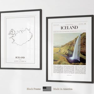 Set di 6 stampe sull'Islanda, poster fotografici dell'Islanda, mappa dell'Islanda, decorazioni murali dell'Islanda, fotografia dell'Islanda immagine 8
