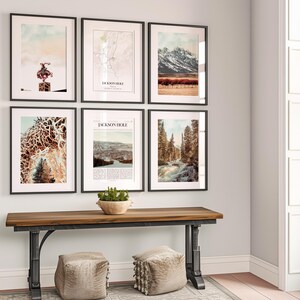 Jackson Hole Prints Set of 6, Jackson Hole Poster Photos, Jackson Hole Map, Jackson Hole Wall Art, Jackson Hole Photography, Wyoming Art image 3