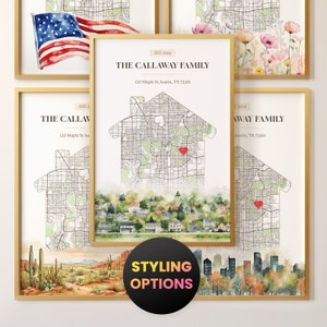 Personalized Housewarming Gift, Our Home Poster Print, Realtor Closing Gift, New Home Gift, First House Gift Wall Art