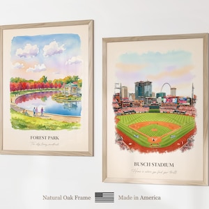 St. Louis MO Watercolor Prints Gallery Wall, Colorful St. Louis Painting Posters, St. Louis Gift, Missouri, United States image 9