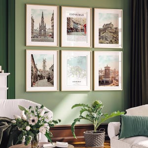 Edinburgh Prints Set of 6, Edinburgh Poster Photos, Edinburgh Map, Edinburgh Wall Art, Edinburgh Photography, Scotland Art image 6