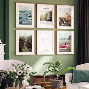 Set di 6 stampe sull'Islanda, poster fotografici dell'Islanda, mappa dell'Islanda, decorazioni murali dell'Islanda, fotografia dell'Islanda immagine 6