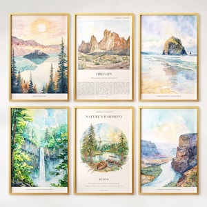 "Oeregner Druck ""Aquarell"" Poster, 6er-Set, bunte Betondrucke, Plakate, Beton, Beton, Beton, Plakat, Plakat