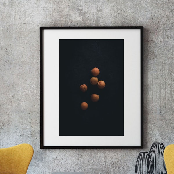 Moody Food: Apricots - Still Life Food Photography - Farm to Table Photography - Fine Art Photography