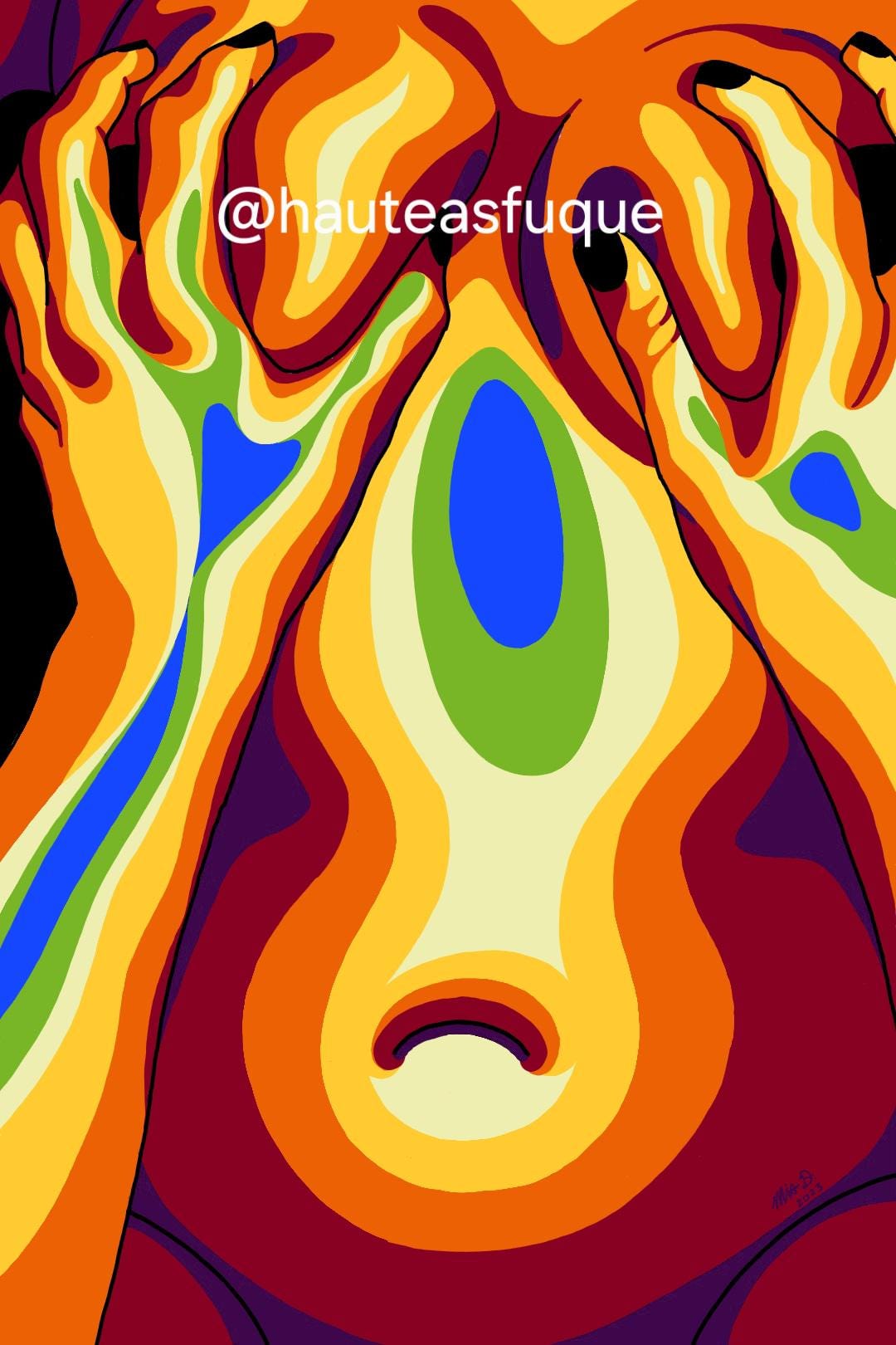 Thermal Art Poster Print: Lover's Gaze by Mia Demas - Etsy