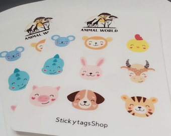 Cute animal stickers