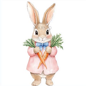 5 x BUNDEL Peter Rabbit-bundel, fantastische illustratie, afdrukbare aquarel, papierknutsels, junkjournal