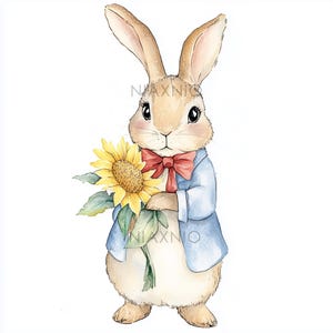 5 x BUNDEL Peter Rabbit-bundel, fantastische illustratie, afdrukbare aquarel, papierknutsels, junkjournal