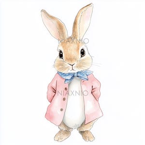 5 x BUNDEL Peter Rabbit-bundel, fantastische illustratie, afdrukbare aquarel, papierknutsels, junkjournal