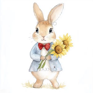 5 x BUNDEL Peter Rabbit-bundel, fantastische illustratie, afdrukbare aquarel, papierknutsels, junkjournal