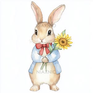 5 x BUNDEL Peter Rabbit-bundel, fantastische illustratie, afdrukbare aquarel, papierknutsels, junkjournal