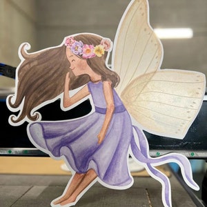 CUSTOM CUTOUTS FAIRY, print house, foamboard, party props, big decor, Birthday Whimsical, Enchanted Fairy Party, Magical Floral