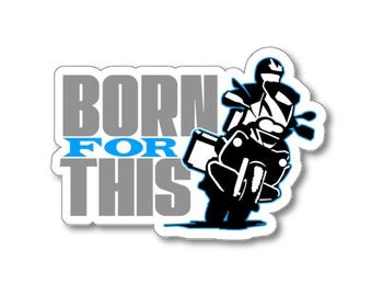 Sticker motorliefhebber - gestanste vinylsticker 'Born For This'