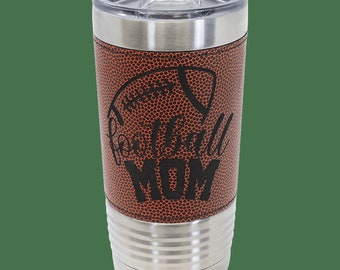 Football Leatherette 20oz Polar Camel Tumbler with Slider Lid