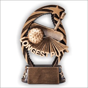 Longest Putt Golf Resin Trophy