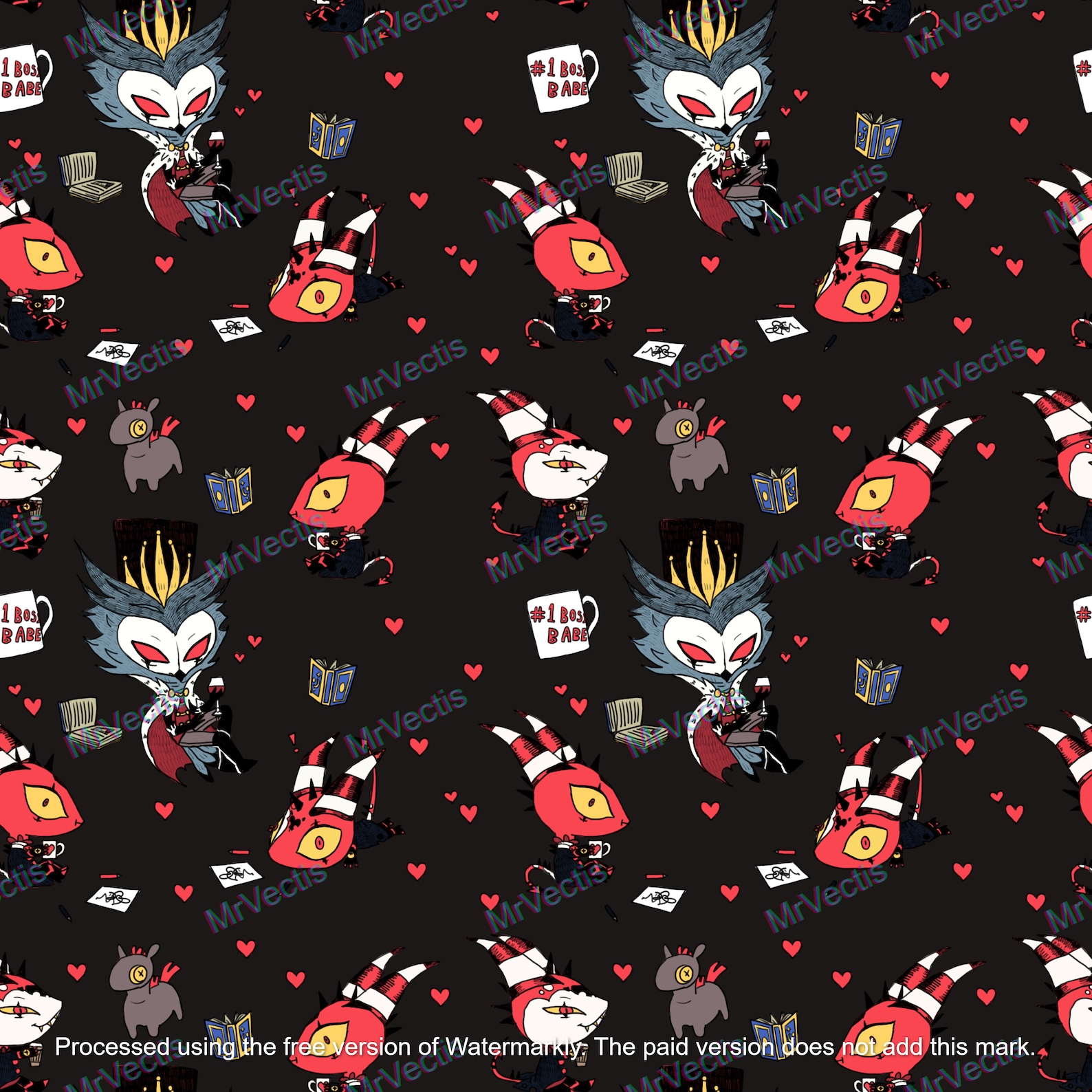 Digital Download Helluva Boss Seamless Pattern Design PNG Mug Wrap ...
