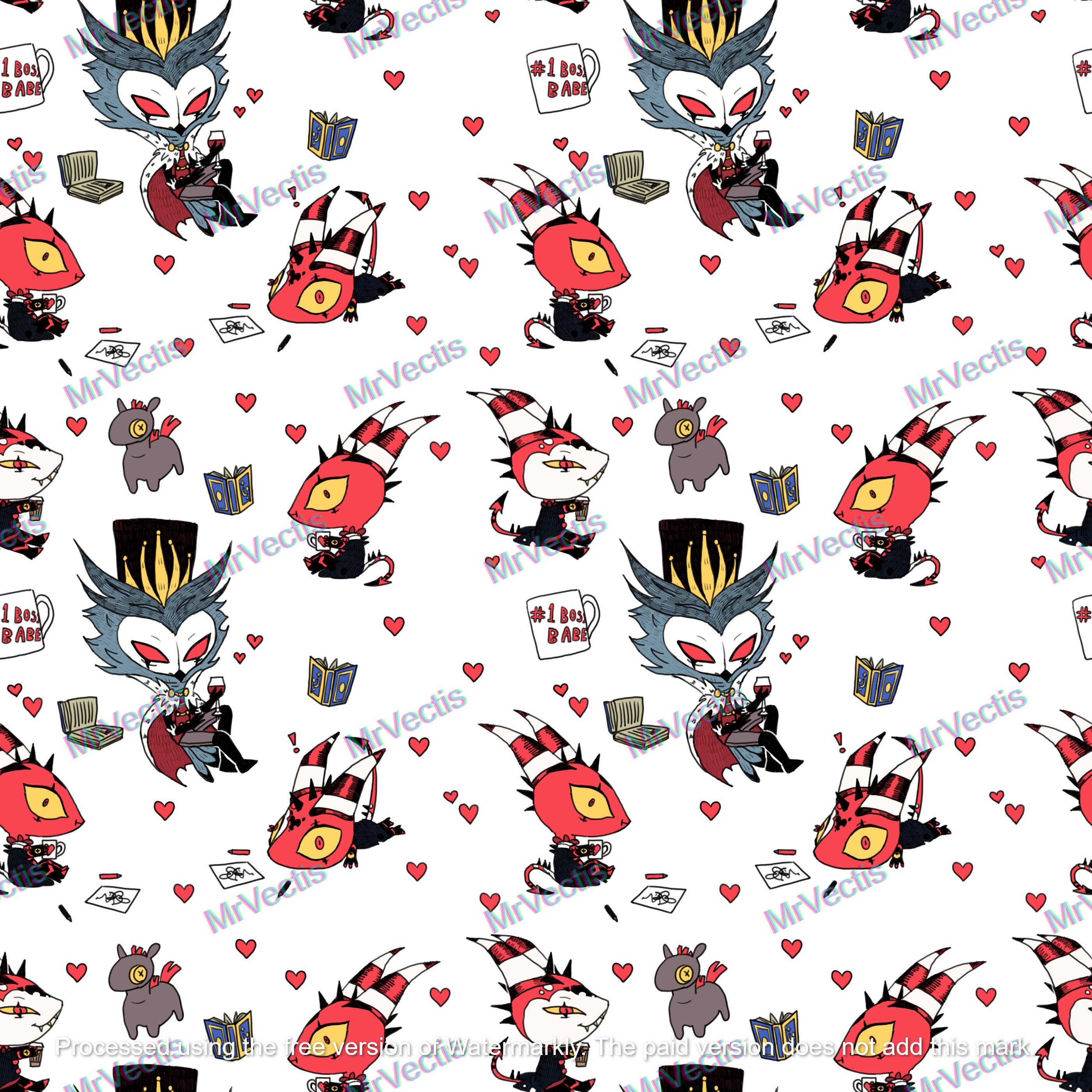 Digital Download Helluva Boss Seamless Pattern Design PNG Mug Wrap ...