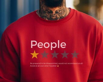 People Suck, 1 Star Review - Unisex Heavy Blend™ Crewneck Sweatshirt