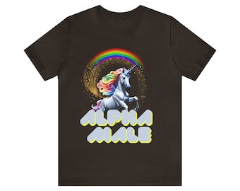 Unicornio macho alfa - Camiseta de manga corta Unisex Jersey
