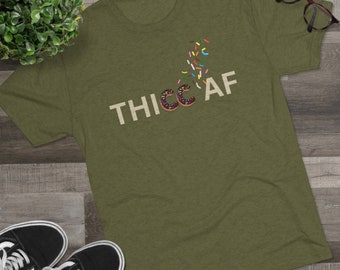 Thicc AF - T-shirt unisex in misto misto