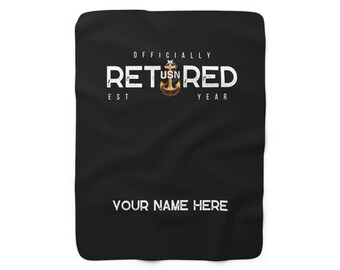 Personalized - Officially Retired - SCPO - Sherpa Fleece Blanket