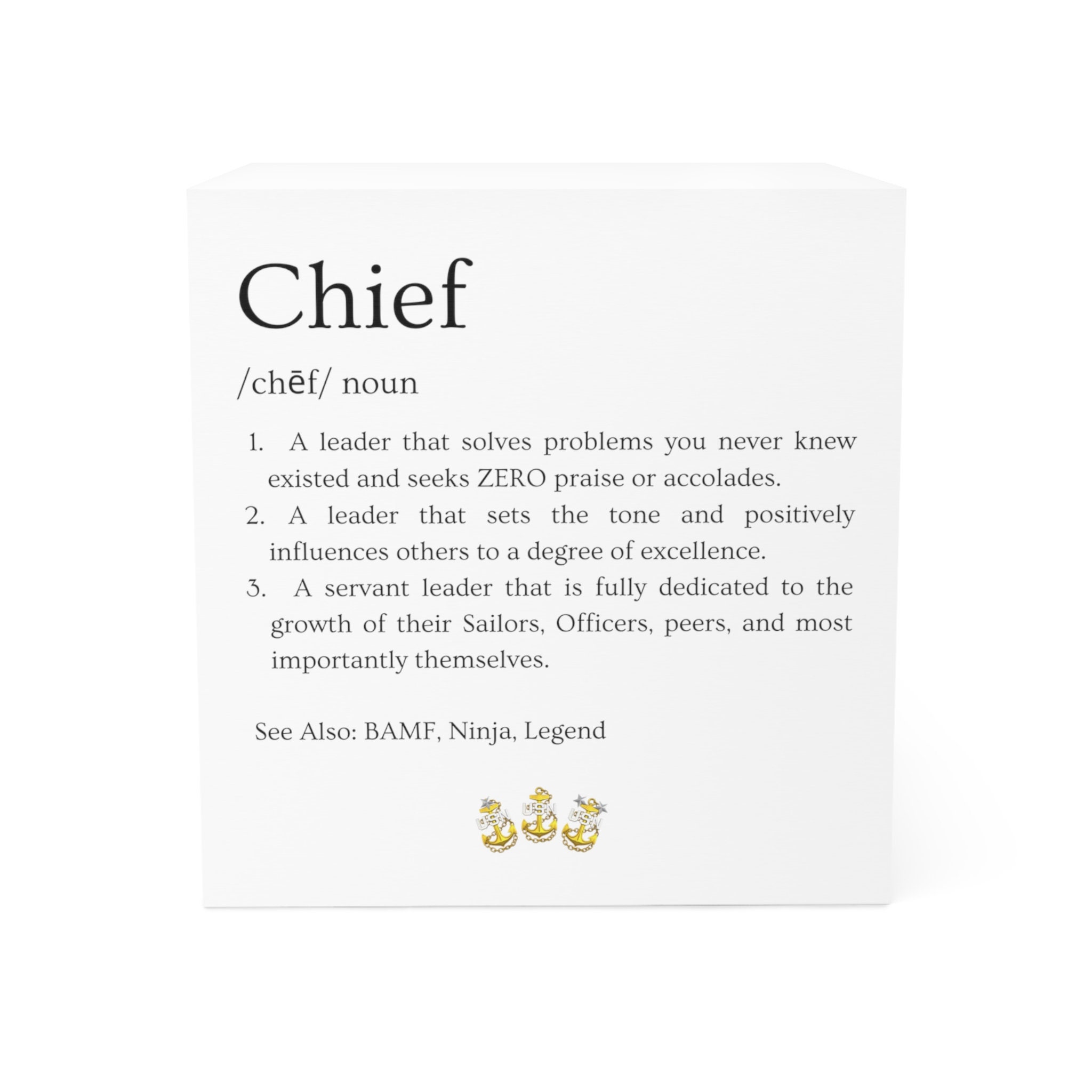 Chief Definition - Note Cube - Etsy