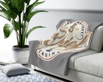 Vintage Anchor - Sherpa Fleece Blanket
