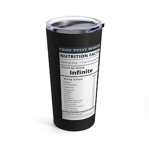 Chief Nutrition Facts - Tumbler 20oz